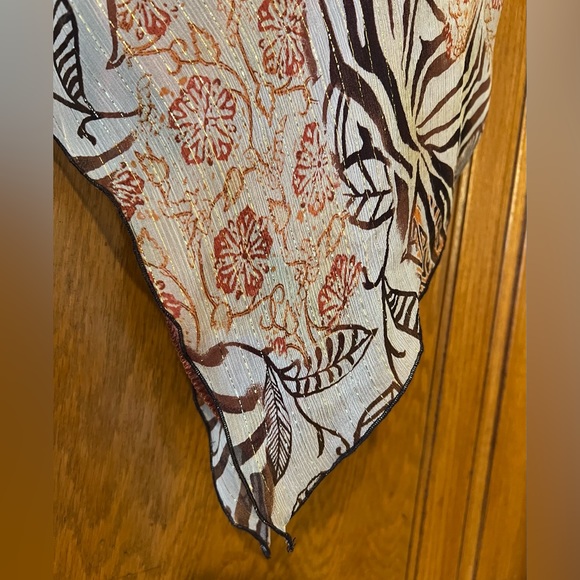 Cache Vintage Y2K Patterned Boho Handkerchief Halter Top w/ Built In Bra Size 6 - Picture 2 of 9